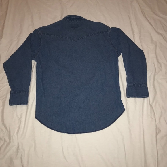 Wrangler Denim Pearl Snap Long Sleeve Shirt - Picture 2 of 4